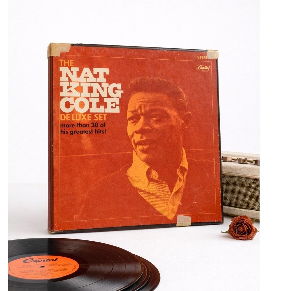 Nat King Cole Deluxe Set 3LP Capitol Stereo Vinyl‎ Box Set Vintage